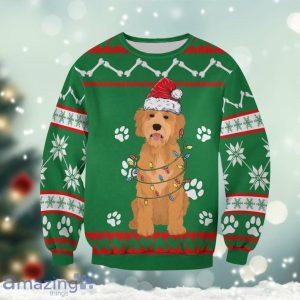 Golden Doodle Green Christmas Sweatshirt Christmas Ugly Sweater Product Photo 1