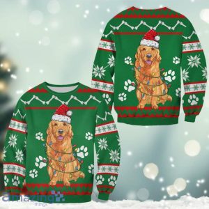 Golden Retriever Green Christmas Sweatshirt Christmas Ugly Sweater image Golden Retriever Green Christmas Sweatshirt Christmas Ugly Sweater Product Photo 2