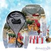 Golden Retriever Merry Christmas Fleece Zip Hoodie