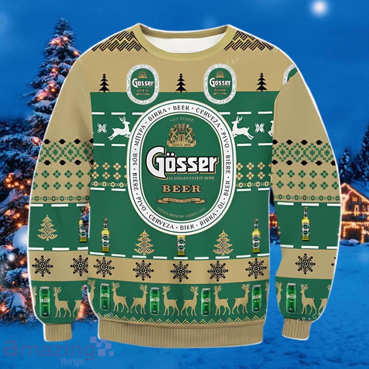 Gosser Beer Chritsmas Ugly Sweater Best Gift For Loved Ones image Gosser Beer Chritsmas Ugly Sweater Best Gift For Loved Ones Product Photo 1