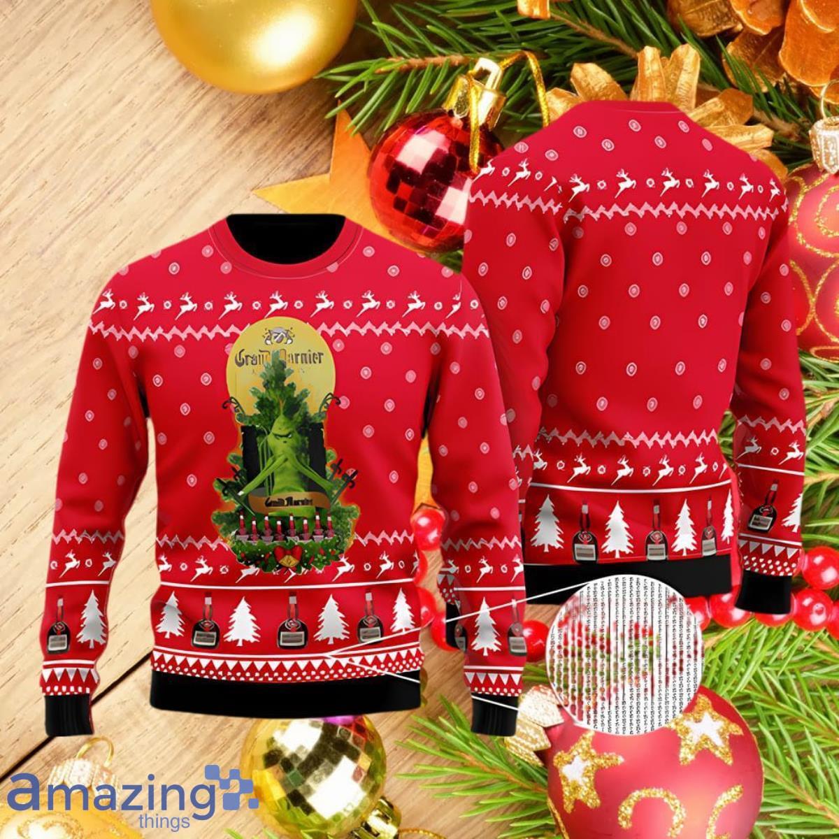Grand Marnier Grinch Snow Ugly Christmas Sweater Best Gift For Loved Ones image Grand Marnier Grinch Snow Ugly Christmas Sweater Best Gift For Loved Ones Product Photo 1