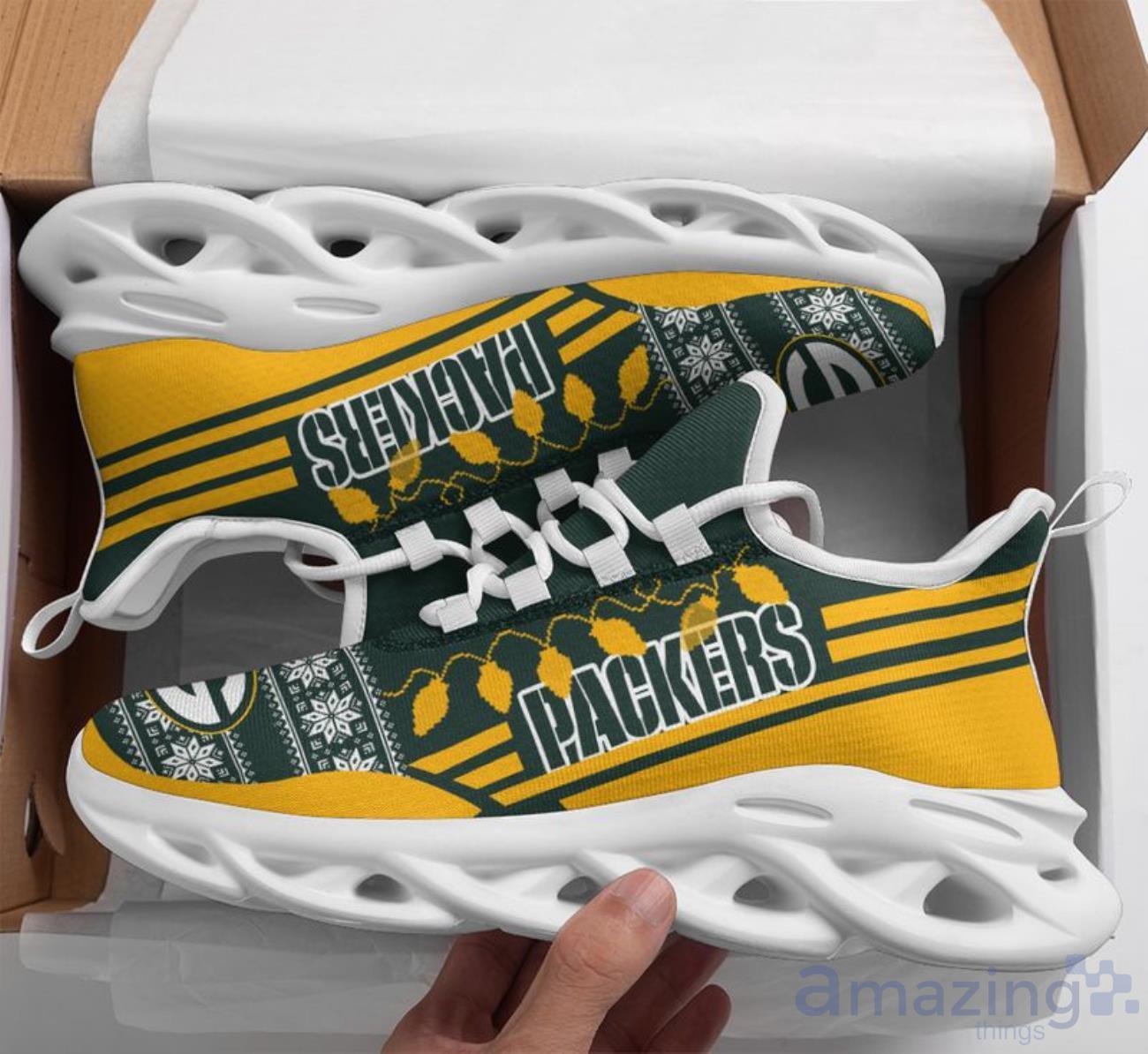 Green Bay Packers Christmas Santa Claus Special Style Max Soul Shoes image Green Bay Packers Christmas Santa Claus Special Style Max Soul Shoes Product Photo 1