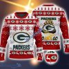 Green Bay Packers Fans Logo Snowflake Pattern Ugly Christmas Sweater Red