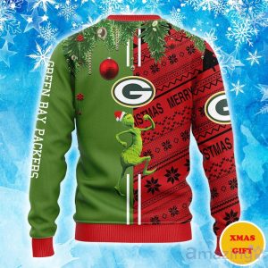 Green Bay Packers Grinch & Scooby-Doo Christmas Ugly Sweater Product Photo 2