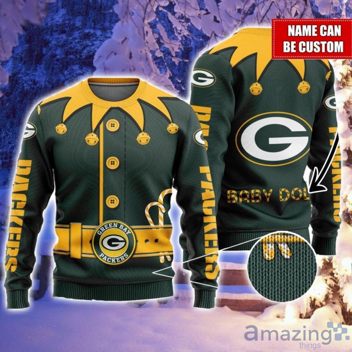 Green Bay Packers Football Team Logo Custom Name For Fans Ugly