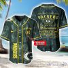 Green Bay Packers Personalized Name And Number NFL Baseball Jersey Shirt