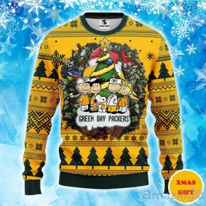 Green Bay Packers Snoopy Dog Ugly Sweater Gift For Christmas