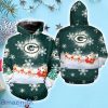 Green Bay Packers Snow Reindeer Santa Claus Christmas Hoodie
