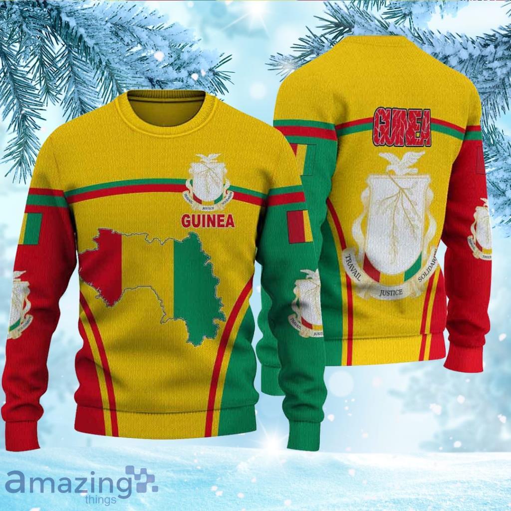 Guinea Active Flag Knitted Ugly Christmas Sweater image Guinea Active Flag Knitted Ugly Christmas Sweater Product Photo 1