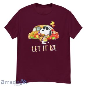 Hippie Car Snoopy and Woodstock Let it be 2021 T-Shirt Product Photo 3