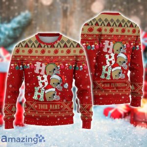Ho Ho Ho Custom Name San Francisco Christmas 3D Sweater Product Photo 3