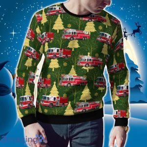 Holyoke, Massachusetts, Holyoke Fire Department AOP Ugly Sweater Christmas Holiday Gift Product Photo 2