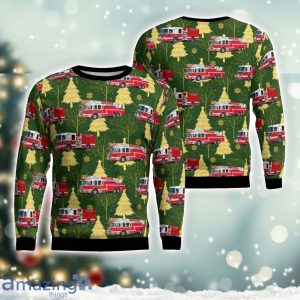 Holyoke, Massachusetts, Holyoke Fire Department AOP Ugly Sweater Christmas Holiday Gift Product Photo 1