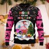 Home For The Holidays Flamingo Ugly Christmas Sweater Style Gift For Men And Women