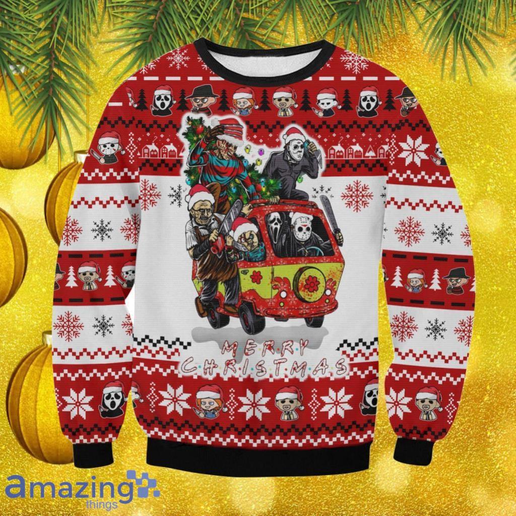 Horror Movies Christmas Ugly Sweater Gift For Men And Women image Horror Movies Christmas Ugly Sweater Gift For Men And Women Product Photo 1
