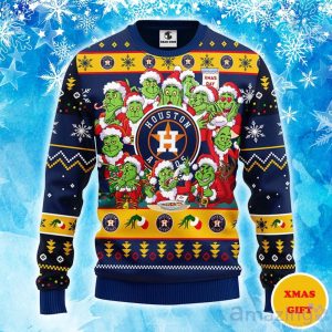 Houston Astros 12 Grinch Xmas Day Christmas Ugly Sweater Product Photo 1