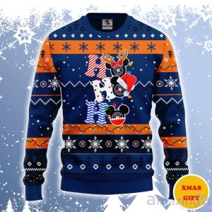 Houston Astros Hohoho Mickey Ugly Sweater Gift For Christmas - Houston Astros Hohoho Mickey Christmas Ugly Sweater_1