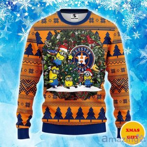 Houston Astros Minion Christmas Ugly Sweater Product Photo 1