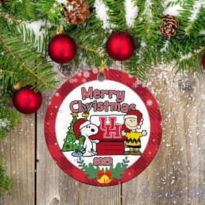 Houston Cougars Ceramic Ornament Snoopy Christmas Special Gift Product Photo 1