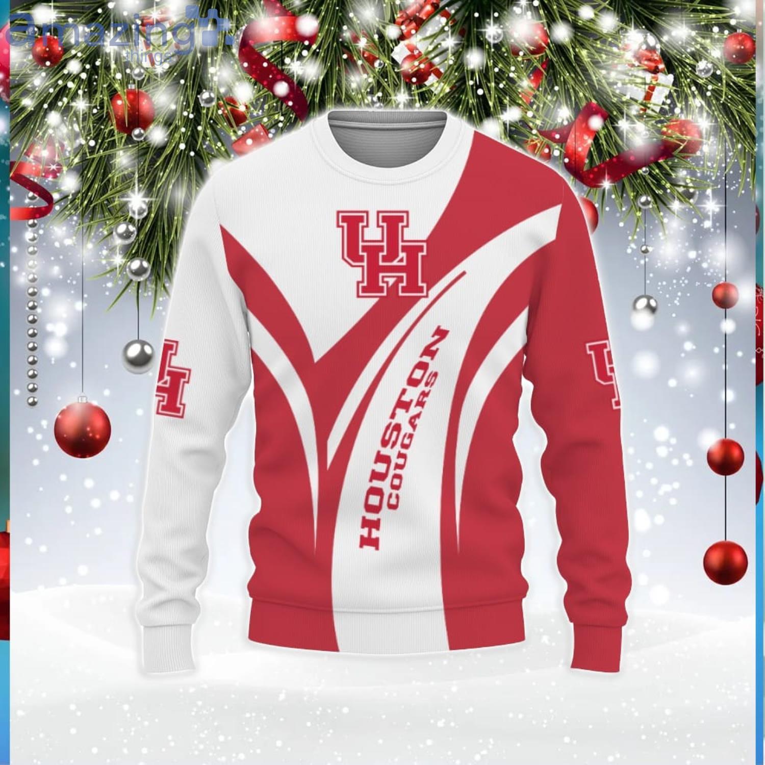 Houston Cougars Merican Football Champion Day Gift For Fan 3D Sweater Unisex Christmas Gift image Houston Cougars Merican Football Champion Day Gift For Fan 3D Sweater Unisex Christmas Gift Product Photo 1