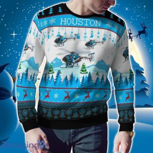 Houston Police Helicopter 78F (N5278F) Christmas AOP Ugly Sweater Christmas Gift Ideas Product Photo 2
