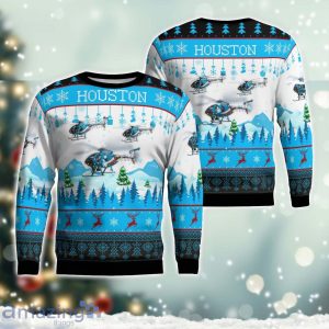Houston Police Helicopter 78F (N5278F) Christmas AOP Ugly Sweater Christmas Gift Ideas Product Photo 1
