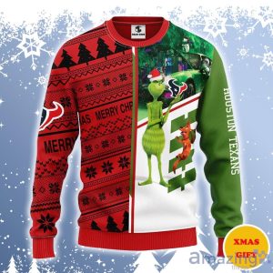 Houston Texans Grinch & Scooby-Doo Ugly Sweater Gift For Christmas Product Photo 1