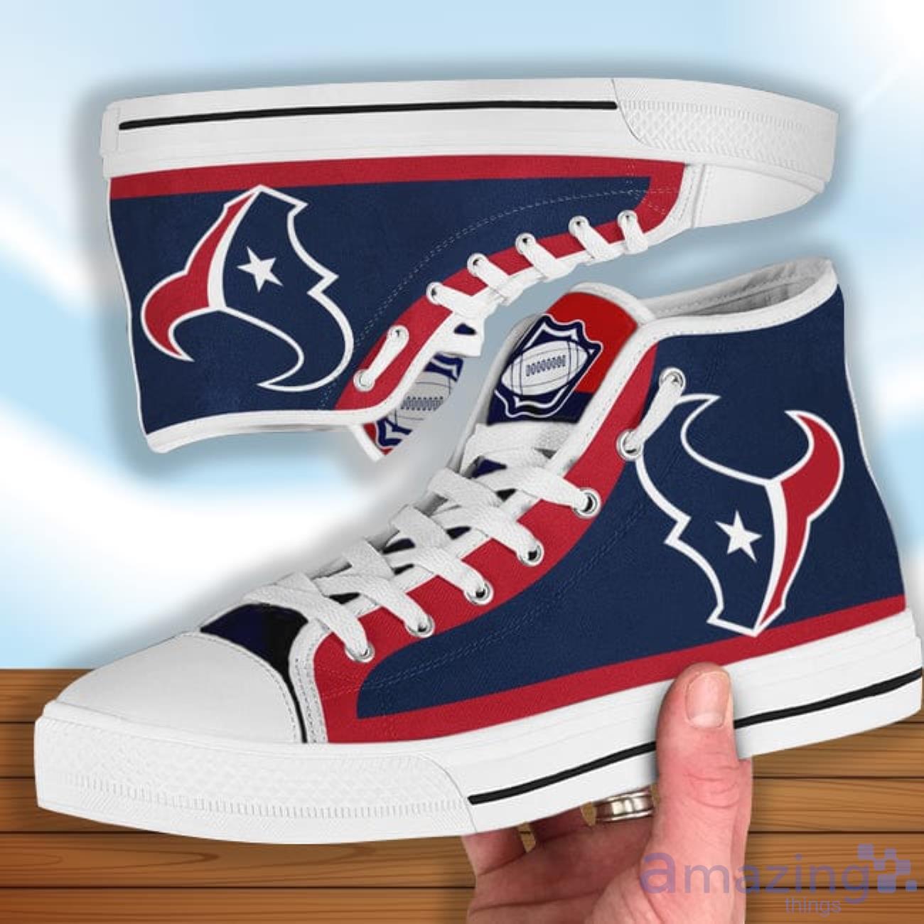 Houston Texans High Top Shoes Style Sneakers For Real Fans image Houston Texans High Top Shoes Style Sneakers For Real Fans Product Photo 2