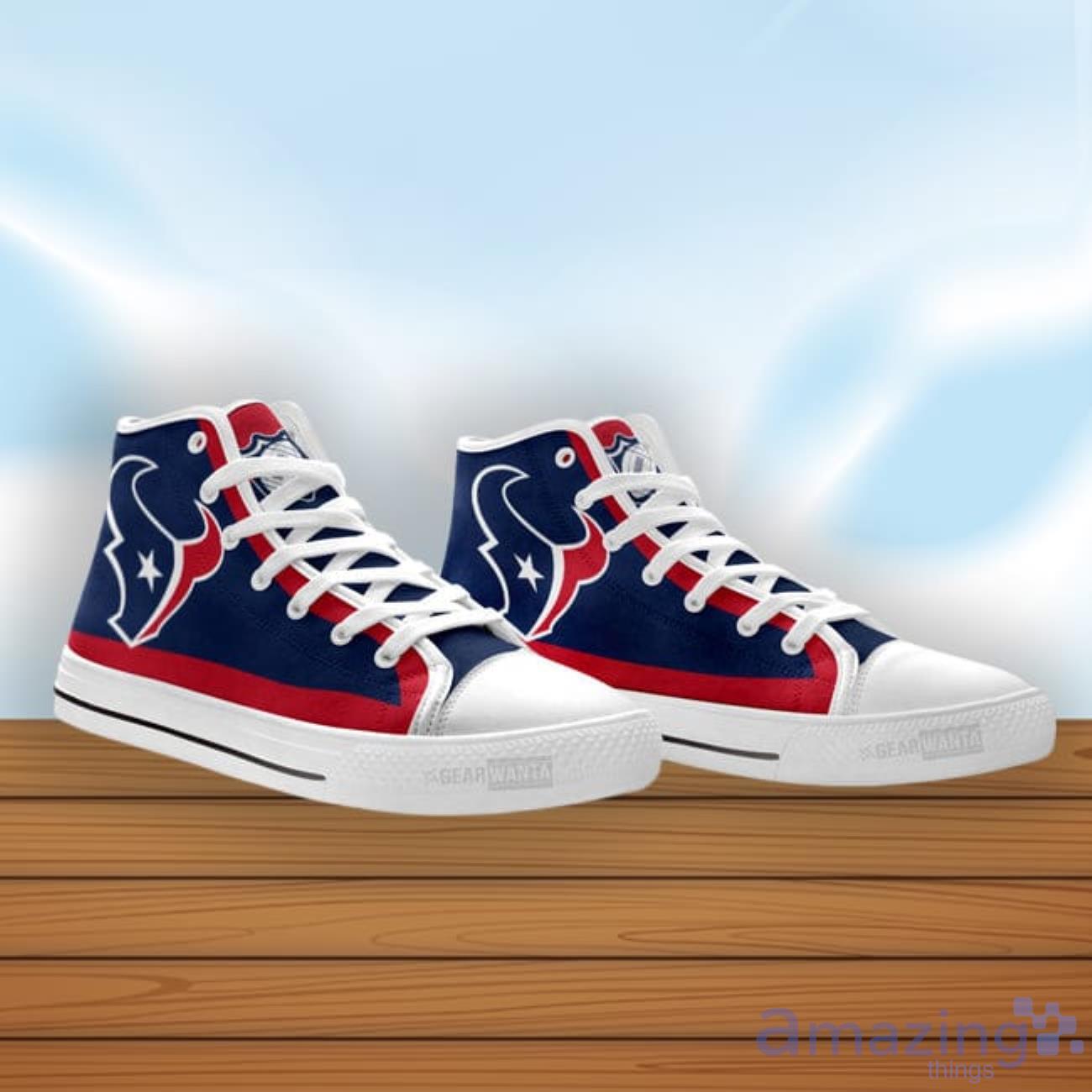 Houston Texans High Top Shoes Style Sneakers For Real Fans image Houston Texans High Top Shoes Style Sneakers For Real Fans Product Photo 3