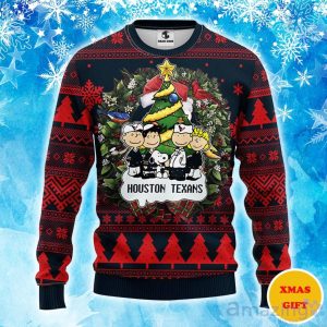 Houston Texans Snoopy Dog Christmas Ugly Sweater Product Photo 1