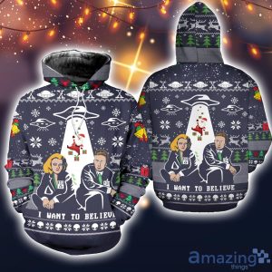 I Want To Believe 3D All Over Printed Ugly Christmas Sweater Sweatshirt Hoodie Christmas Gift Product Photo 3