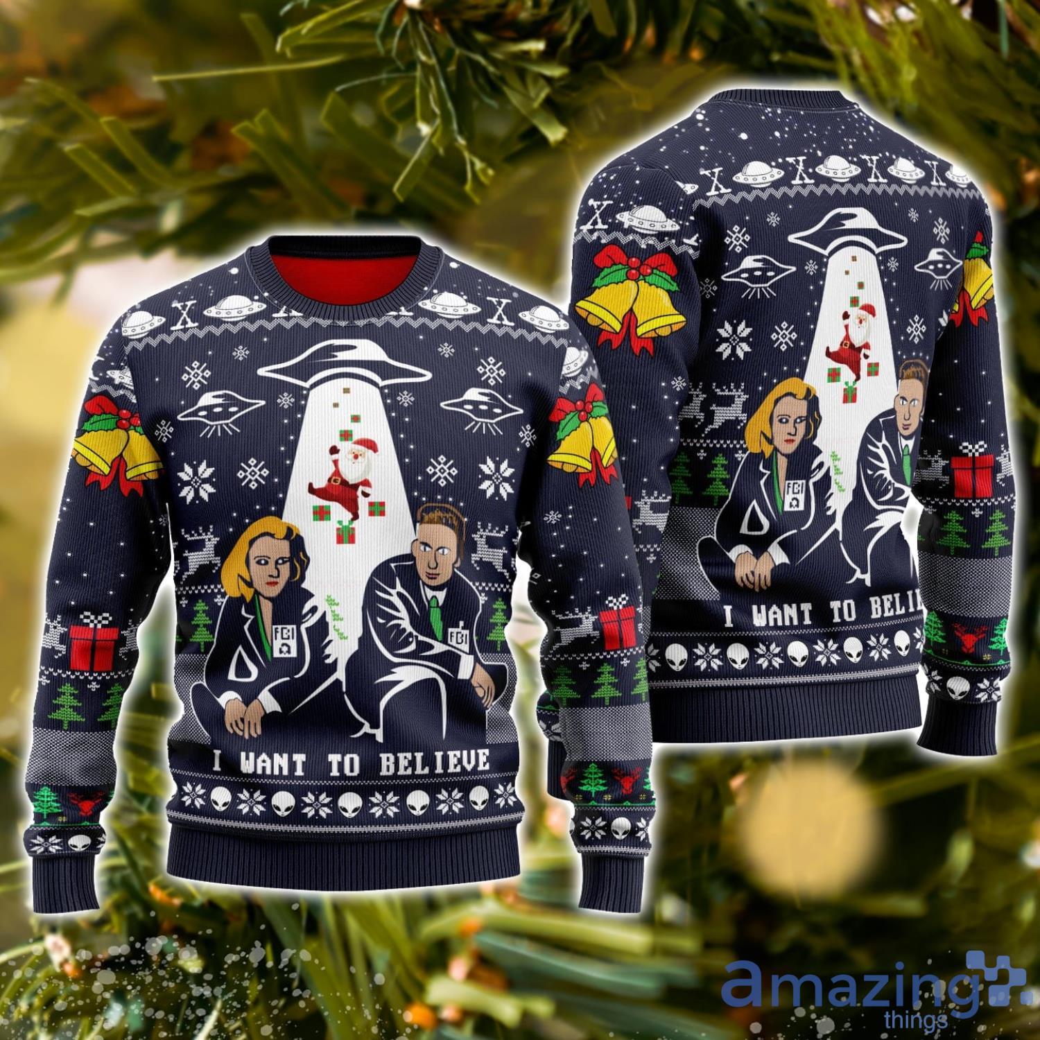 X files ugly hot sale christmas sweater