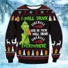 I Will Drink Fireball Everywhere Grinch Ugly Christmas Sweater Gift For Men And Women