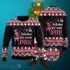 In Octorber We Wear Pink Flamingo Ugly Christmas Sweater Style Gift For Men Women