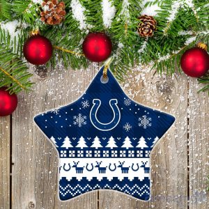 Indianapolis Colts Ceramic Ornament All We Want For Christmas Is More Time For Football Product Photo 1