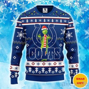 Indianapolis Colts Funny Grinch Christmas Ugly Sweater Product Photo 1