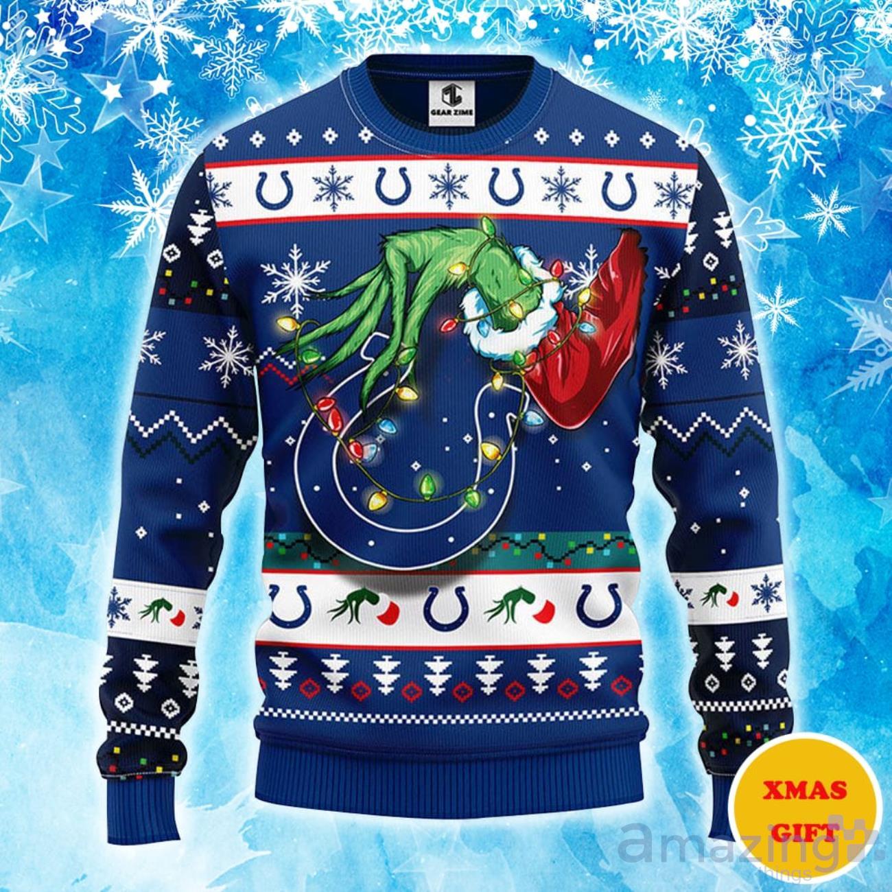 Indianapolis Colts Christmas Pattern Ugly Christmas Sweater Joy