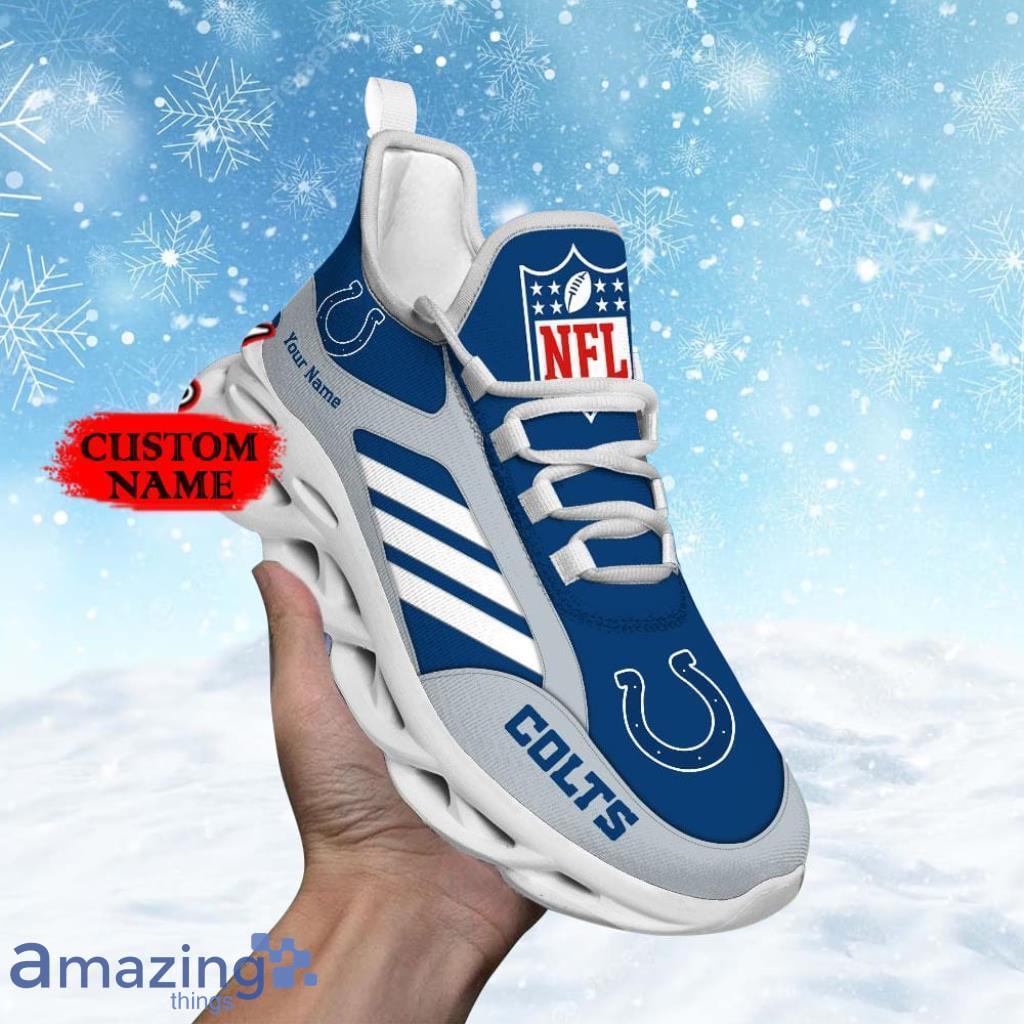 Personalize NFL Indianapolis Colts Royal Blue Max Soul Sneakers Running  Shoes - T-shirts Low Price