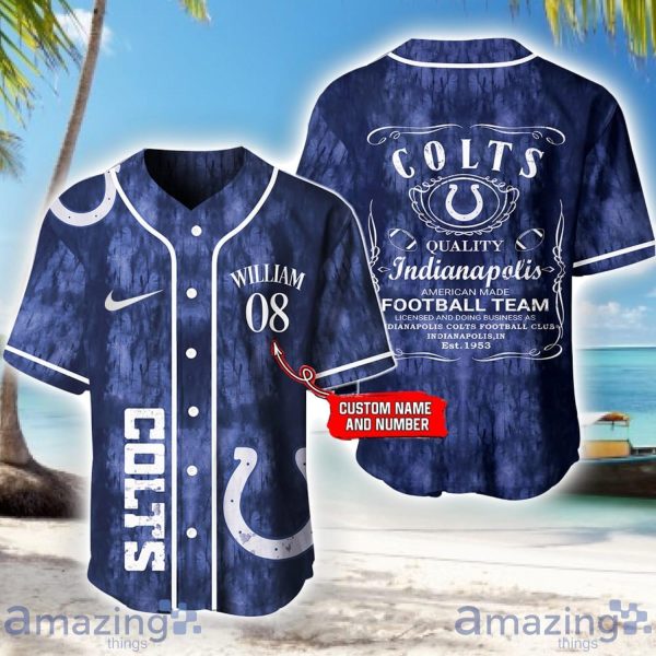 Custom Name Indianapolis Colts Baseball Jersey Shirt Impressive Gift