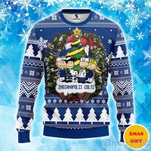 Indianapolis Colts Snoopy Dog Christmas Ugly Sweater Product Photo 1