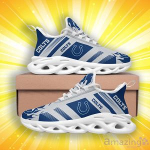 Indianapolis Colts Stripe And Fire Pattern Max Soul Shoes Product Photo 2