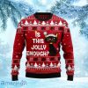 Is This Jolly Enough Black Cat Ugly Christmas Sweater Gift Knitting Sweater
