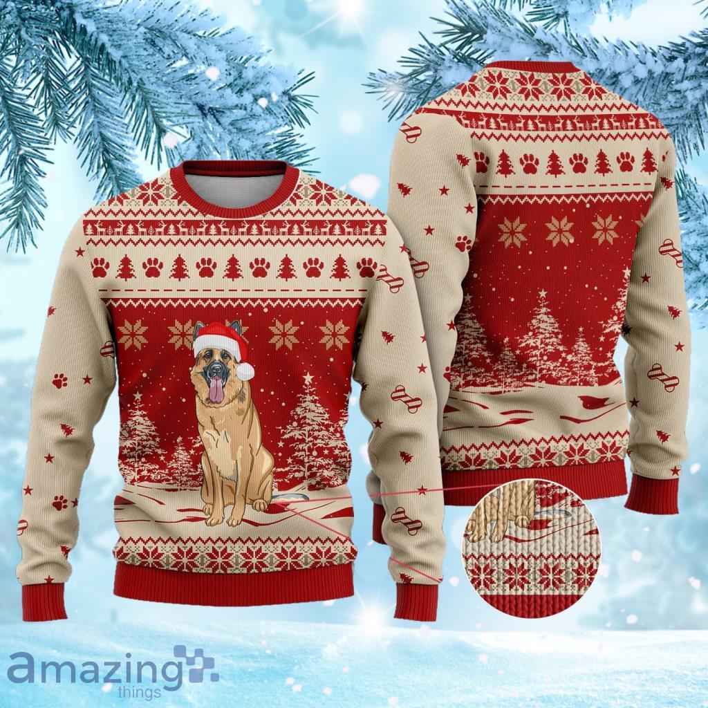 German Shepherd Christmas Winter Ugly Sweater Gift For Dog Lover Product Photo 1
