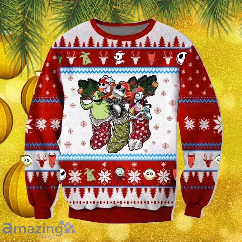Jack & Sally & Boogie Christmas Ugly Sweater Gift For Men And Women image Jack & Sally & Boogie Christmas Ugly Sweater Gift For Men And Women Product Photo 1