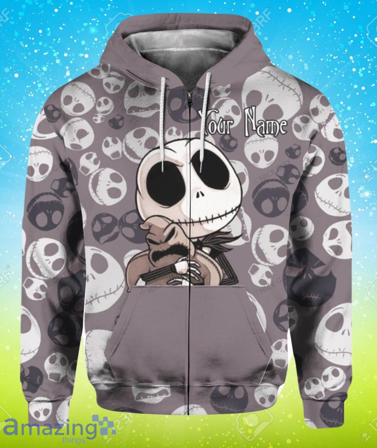 Jack Skellington Custom Name Hoodie 3D Best Gift For Men And Women