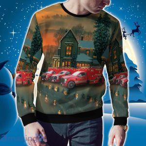 Jacksonville Fire Rescue Department Christmas AOP Ugly Sweater Christmas Gift Ideas Product Photo 2