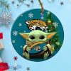 Jacksonville Jaguars Baby Yoda Ornament Christmas Tree Decorations NFL Gifts