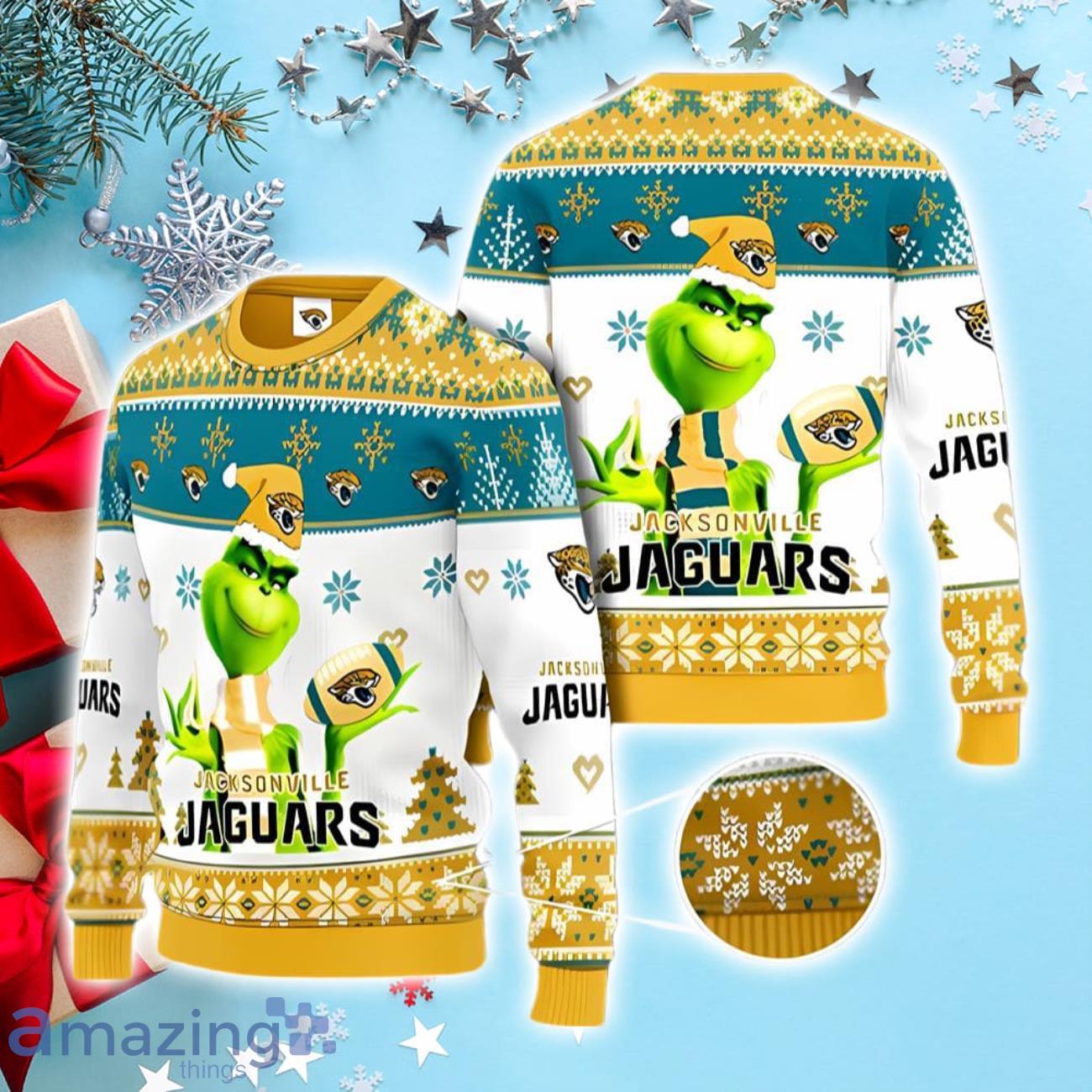 Merry Christmas Snow Pattern Funny Cute Jacksonville Jaguars Ugly Christmas  Sweater