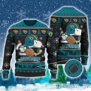 Jacksonville Jaguars Snoopy Ugly Christmas Sweater NFL Product Photo 1