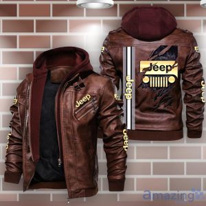 Jeep Leather Striped Jacket Best Gift For Men Father's Day Gift Product Photo 2
